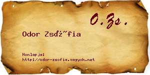 Odor Zsófia névjegykártya