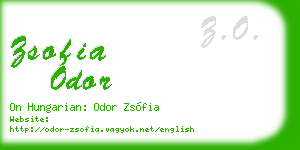 zsofia odor business card