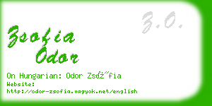 zsofia odor business card